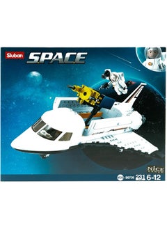 Sluban Space Series - Space Shuttle Building Blocks 231 Piece With 2 Mini Figures - For Age 6+ Years Old  - Image 1