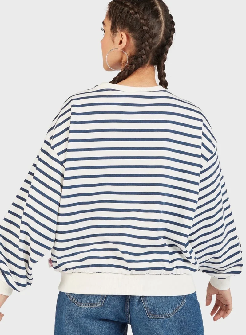 SP Characters Puff Sleeve Stiped T-Shirt