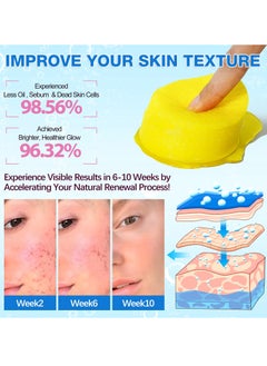 VOGSIG 60Pcs Kojic Acid and Turmeric Cleansing Pads for Dark Spots Helps Balance Skin Oil and Water Fade Spot Remove Excess Keratin Clean Oil Refines Pores Turmeric Kojic Acid Cleansing Pads  - Image 3