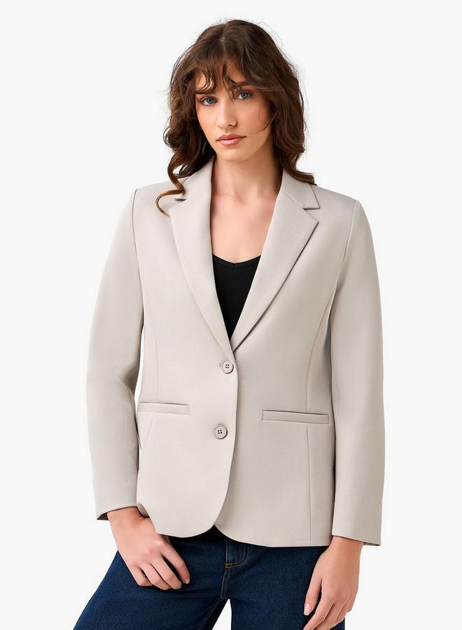 Splash FAV Regular Fit Twill Blazer with Button Closure - Image 2