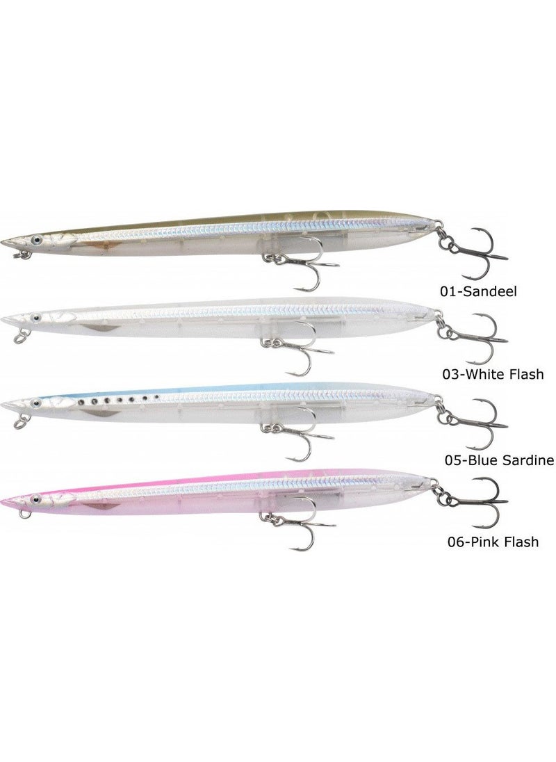 Savage Gear Sandeel Surf Walker 155 17G Artificial Bait-Blue Sardine  - Image 2
