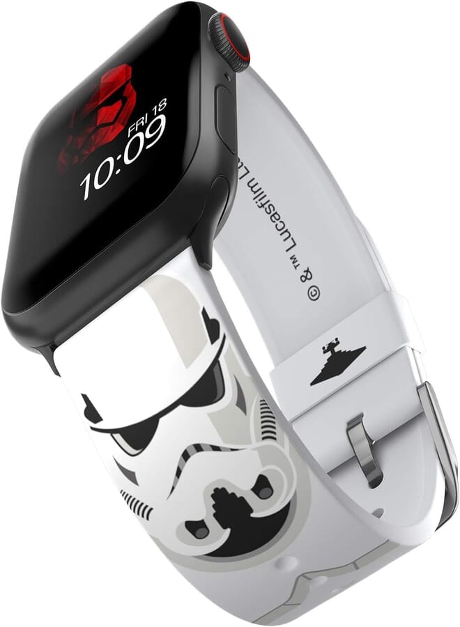 Next store Compatible with Apple Watch Band 49mm 45mm 44mm 42mm, Soft Silicone Sport Replacemnt Strap for iWatch SE/9/8/7/6/5/4 (Cartoon Pattern) (Stormtrooper)