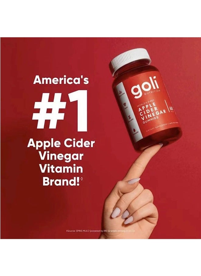 Goli - Apple Cider Vinegar Gummies 60 Pieces, Dietary Supplement - Image 1