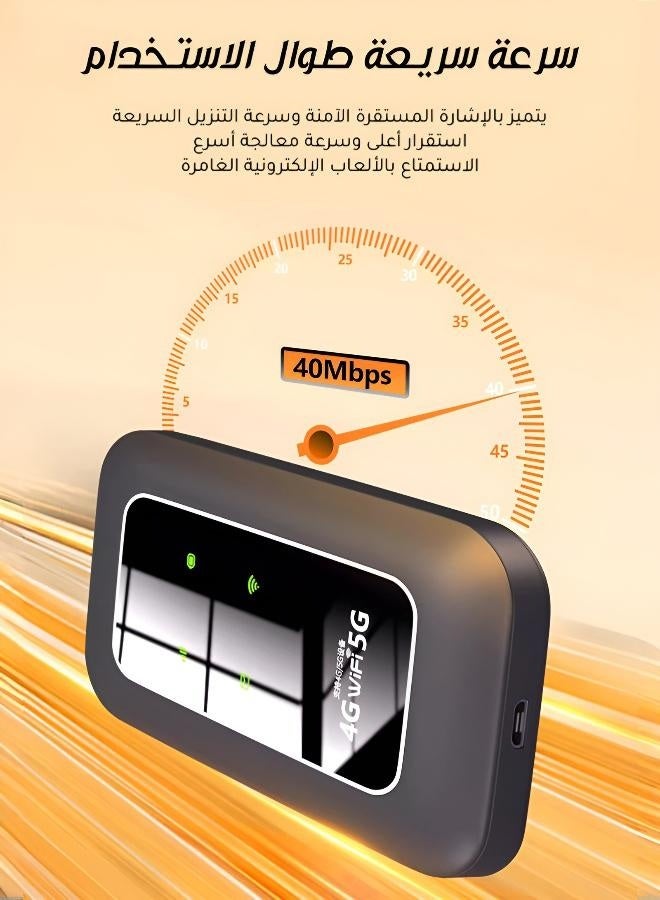 NH 4G/5G Wi-Fi Mesh System Wireless Portable Hotspot Device (Black) - Supports 10 Simultaneous Device Connections, Seamless Connection Management, High-Speed Data Transmission - Image 2