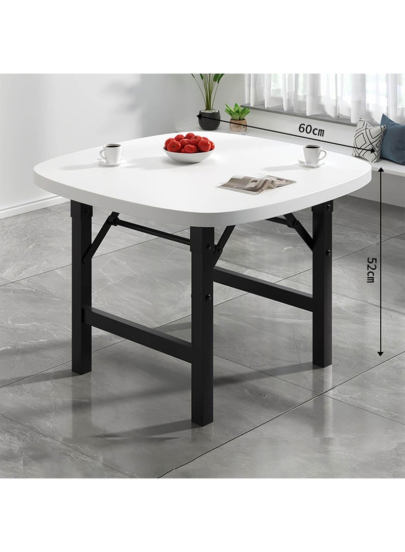 Taimi Folding Dining Table 60x60x52cm - Wooden Kitchen Table with Metal Legs - Elegant Design Portable Table for Indoor and Outdoor Use for Kitchen, Picnics and Camping - Image 2