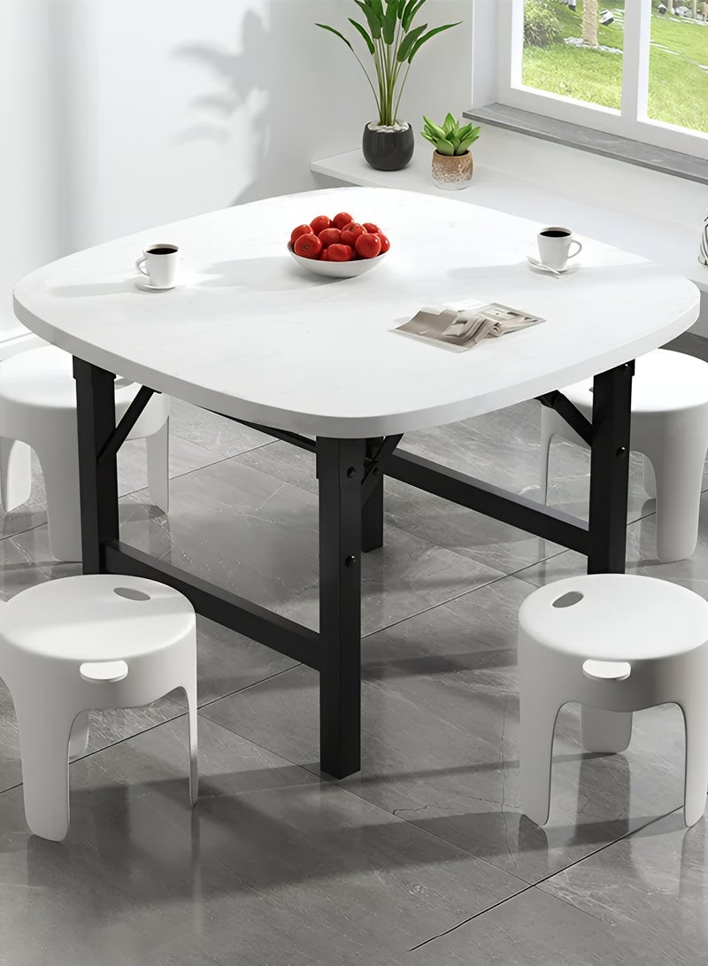 Taimi Folding Dining Table 60x60x52cm - Wooden Kitchen Table with Metal Legs - Elegant Design Portable Table for Indoor and Outdoor Use for Kitchen, Picnics and Camping - Image 3