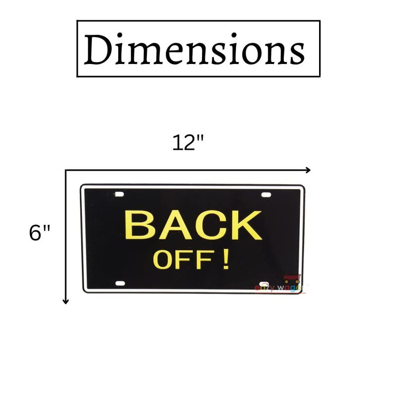 EAZYWAGON Back-off Multipurpose Metal Vintage Tin sign Boards Retro License Plate Vanity Gift Decorative Car Tag, Truck Front Plate Wall Art Design Number Plaque for Cafe, Living Room - Image 2