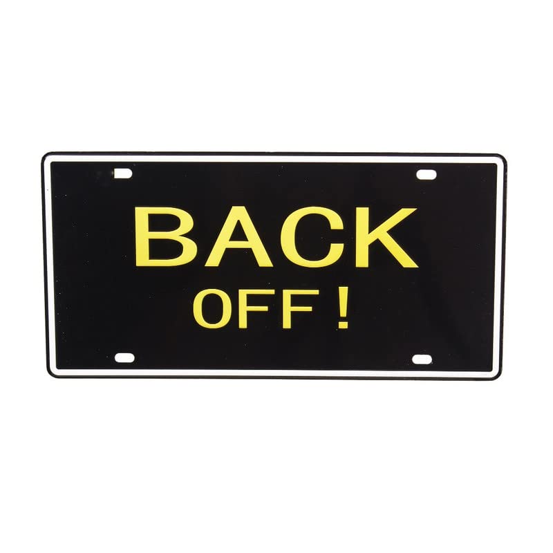 EAZYWAGON Back-off Multipurpose Metal Vintage Tin sign Boards Retro License Plate Vanity Gift Decorative Car Tag, Truck Front Plate Wall Art Design Number Plaque for Cafe, Living Room - Image 1