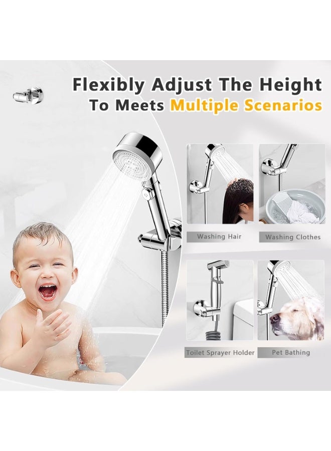 موثوقية التنبؤ حامل رأس الدش المثبت على الحائط، حامل رأس الدش القابل للتعديل، حامل رأس الدش اليدوي المزود بقاعدة شفط للحمام، حامل شفط قابل للإزالة مثبت على الحائط ومزود بخطافات، زاوية وارتفاع قابلان للتعديل - Image 3