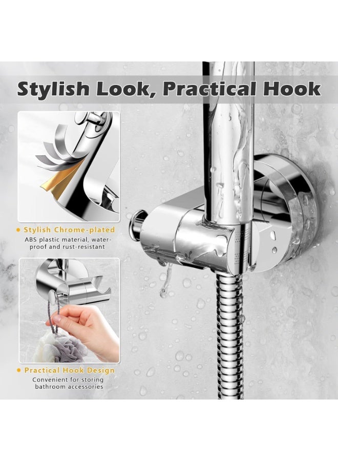 موثوقية التنبؤ حامل رأس الدش المثبت على الحائط، حامل رأس الدش القابل للتعديل، حامل رأس الدش اليدوي المزود بقاعدة شفط للحمام، حامل شفط قابل للإزالة مثبت على الحائط ومزود بخطافات، زاوية وارتفاع قابلان للتعديل - Image 5