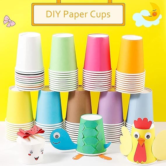 SANWALSA [150 ml, 50 Count, Multicolor Disposable Color Paper Cups | Rainbow Paper Cup for Wedding, Party, Picnic, Travel | Ideal for Tea, Coffee, Juice & Water - Image 3