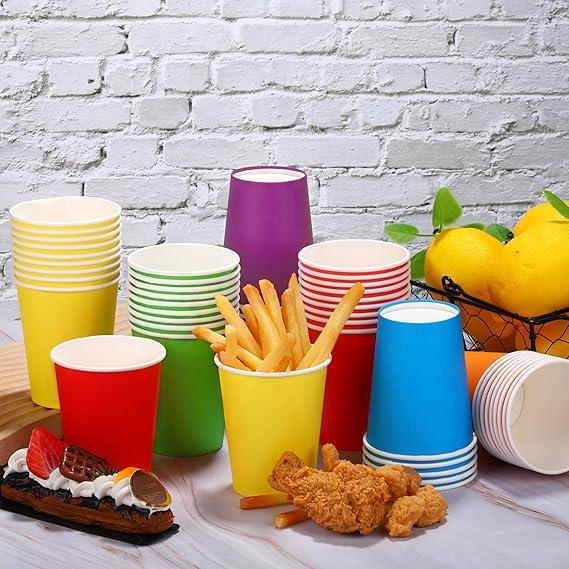 SANWALSA [150 ml, 50 Count, Multicolor Disposable Color Paper Cups | Rainbow Paper Cup for Wedding, Party, Picnic, Travel | Ideal for Tea, Coffee, Juice & Water - Image 5