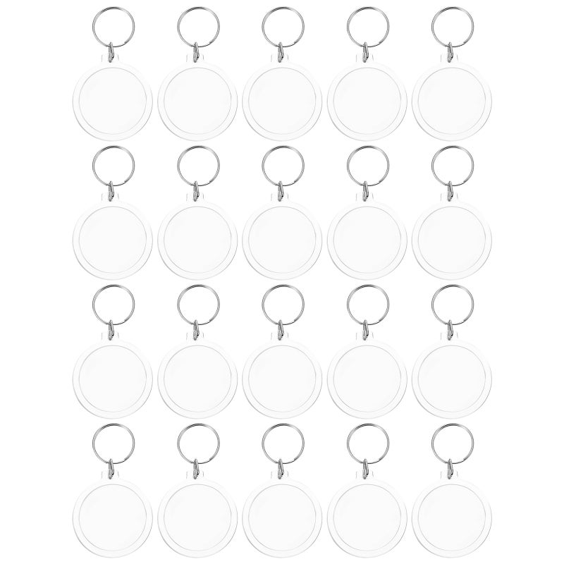 40 pcs Photo Frame Key Chains Blank Keyring Visible Photo Frame Keyrings - Image 1