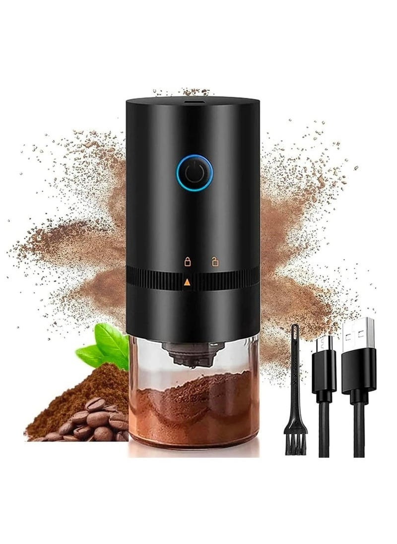 Portable Electric Burr Coffee Grinder, Portable Automatic Conical Grinder Coffee，USB Rechargeable Simple Push Button Operation with Brush,Removable Chamber for Home、Travel - pzsku/Z3E4BAD581B9E2CDCF99FZ/45/_/1732096950/cf9b1c57-da5f-445d-8580-53ce453da5f3