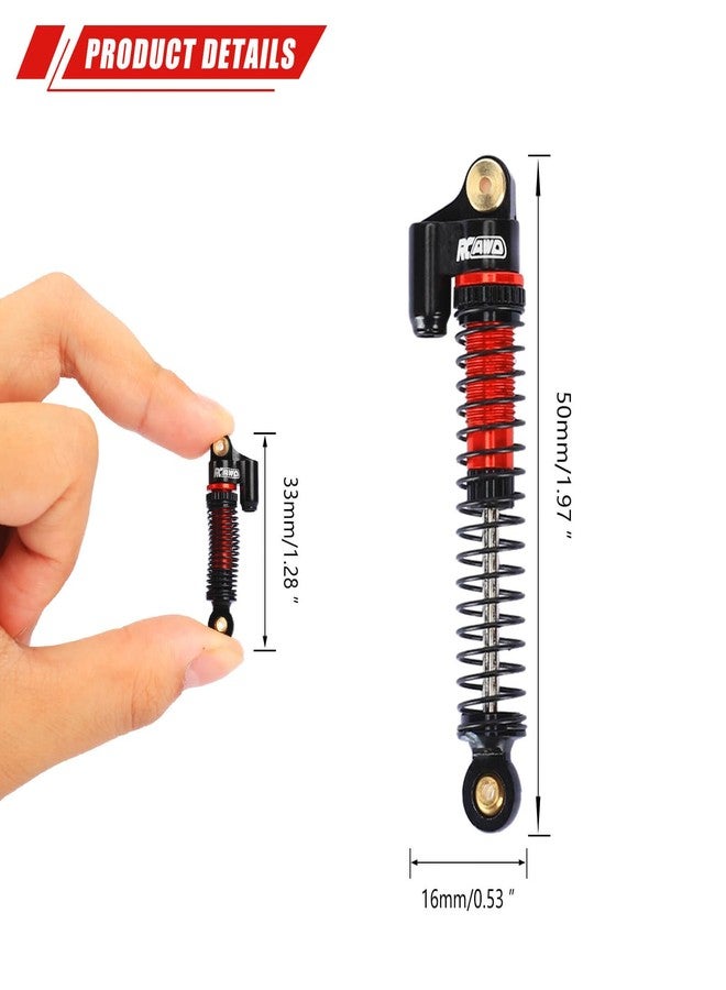 RCAWD 58mm SCX24 Shock Flex Blades Holder Mount Set for 1/24 Axial SCX24 AX24 Front Rear Shocks Tower Upgrades Part Black - Image 4