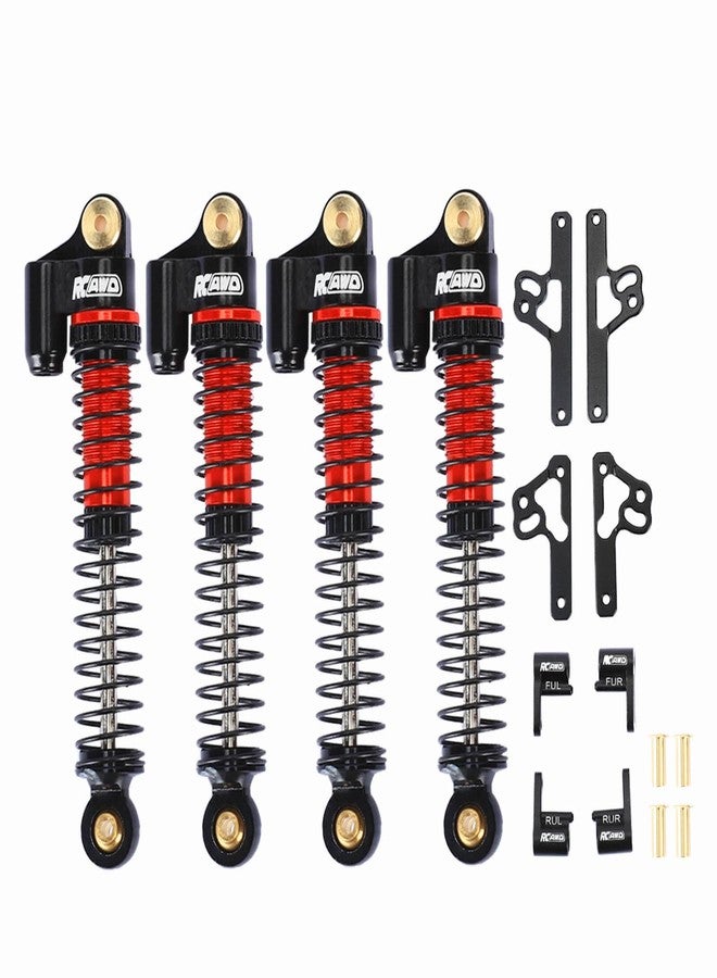 RCAWD 58mm SCX24 Shock Flex Blades Holder Mount Set for 1/24 Axial SCX24 AX24 Front Rear Shocks Tower Upgrades Part Black - Image 1