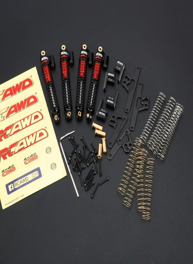 RCAWD 58mm SCX24 Shock Flex Blades Holder Mount Set for 1/24 Axial SCX24 AX24 Front Rear Shocks Tower Upgrades Part Black - Image 2