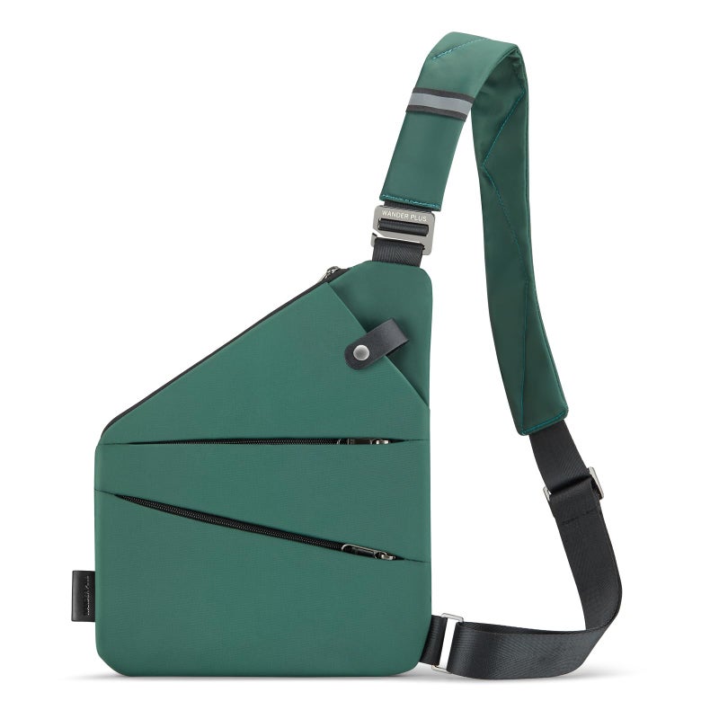 WANDER PLUS Anti Theft Crossbody Bag, Shoulder Bag Anti-theft Design for Travel, Sport, Work, Forest Green - Image 1