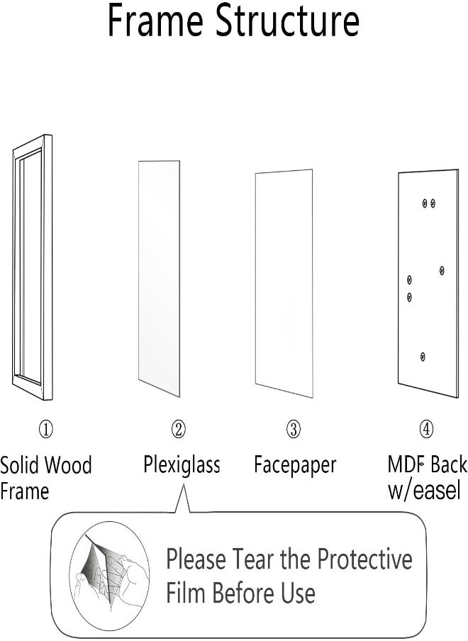 AKDC - AKDC  A4 Black Picture Frame,Solid Wood Fram For Collage Gallery Certificate Document Wall Mounting Display,21X30Cm,Set Of 3 - Image 1