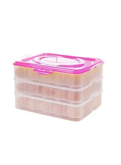 Flipco Flipco Egg Holder 3Layer Deviled Egg Tray with Lid Egg Carrier Box Dispenser Container with Handle for 72 Eggs  - Image 1