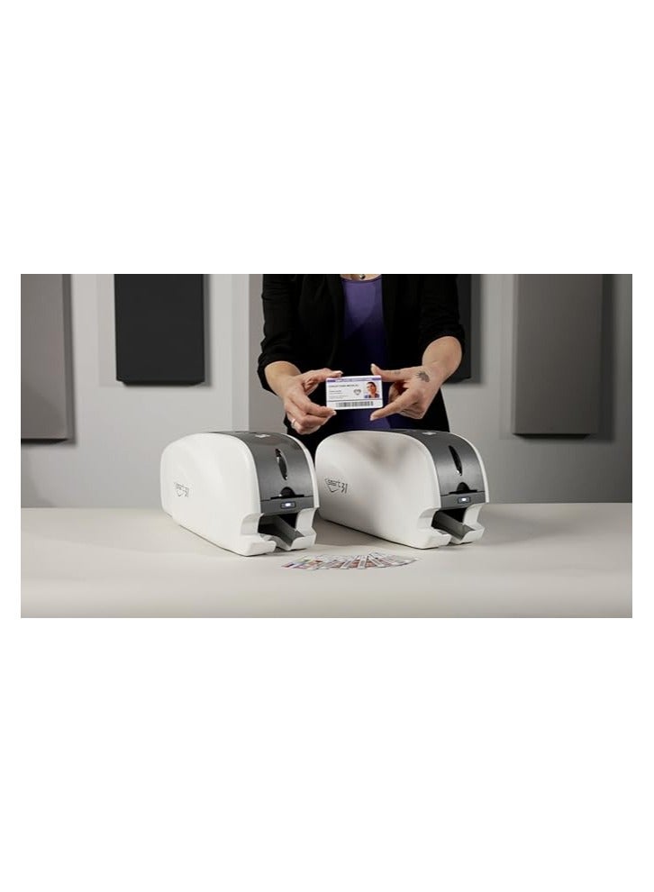 اي دي بي IDP SMART-31 Series ID Card Simplex Printer Kit with Software, Manual and Guides - Includes 250-Print YMCKO Color Ribbon and 100 PVC Plastic Cards - Image 3