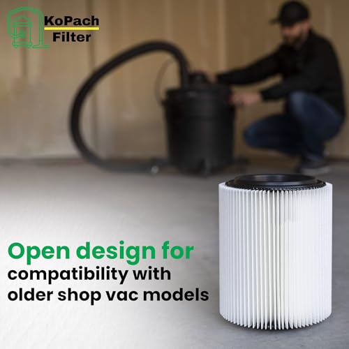 KoPach Filter Replacement Filter for Craftsman and Ridgid Shop Vacs Part # 9-17816 & Part # VF4000, 2 Pack, Original Filter - Image 3