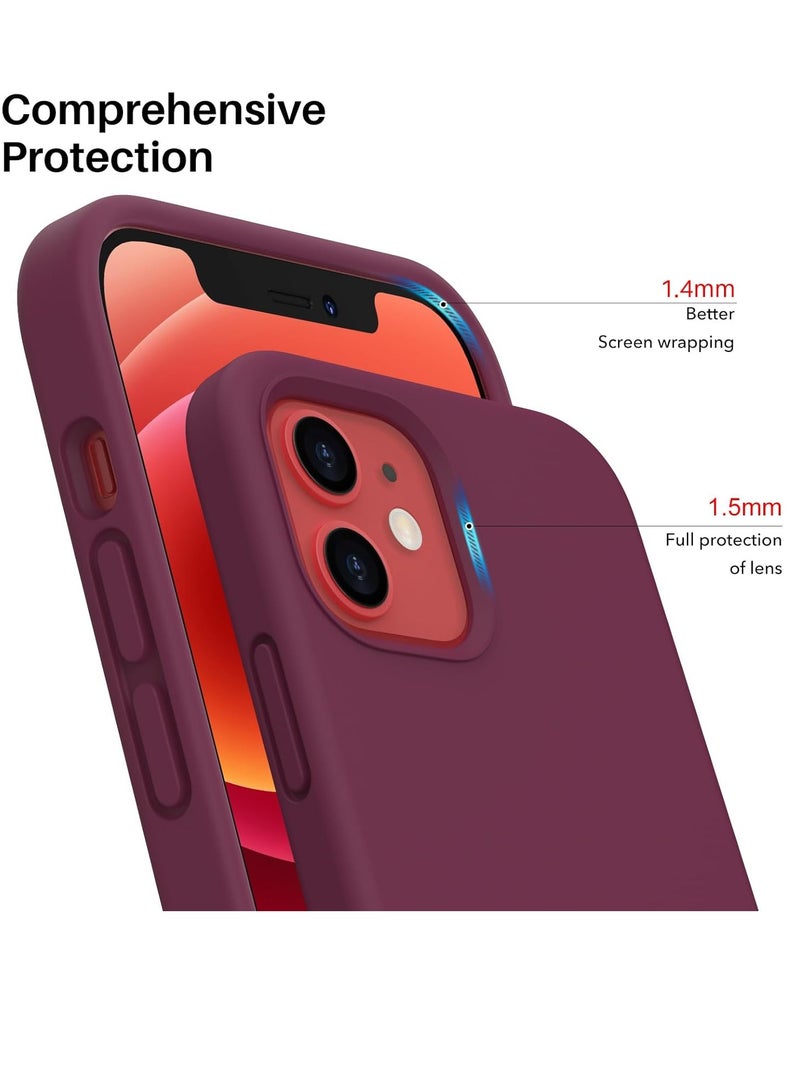 BORTONY iPhone 12 Pro Case Liquid Silicone Anti Scratch Anti Fingerprint Soft Silky Touch Shockproof Protective Cover for Apple iPhone 12 Pro - Image 3