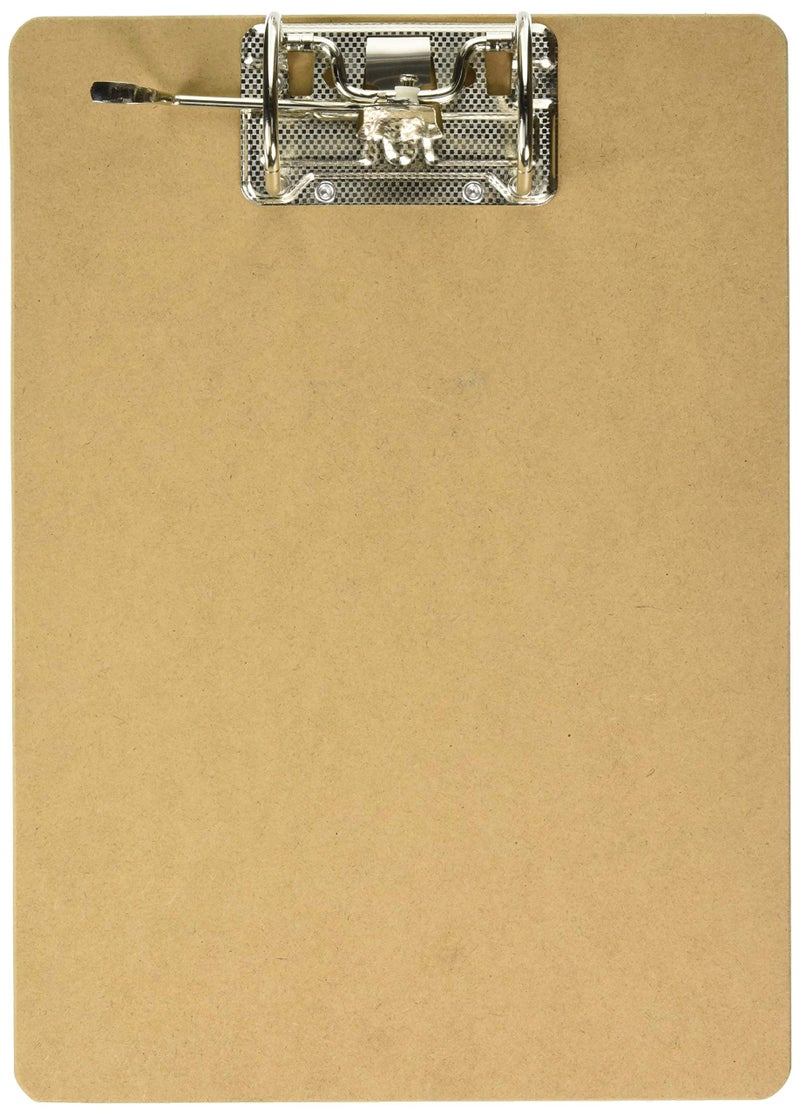 Charles Leonard Letter Size Masonite Clipboard with Shannon Style Arch Posts Two Sided Smooth Brown 9 X 145 Inches 89533