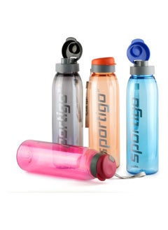 Cello Sportigo Plastic Water Bottle, Drinking water bottles suitable for gym, office, school, and travel, Set, 800ml, Set of 2, Assorted  - Image 1