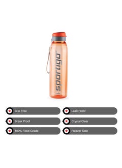 Cello Sportigo Plastic Water Bottle, Drinking water bottles suitable for gym, office, school, and travel, Set, 800ml, Set of 2, Assorted  - Image 2