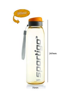 Cello Sportigo Plastic Water Bottle, Drinking water bottles suitable for gym, office, school, and travel, Set, 800ml, Set of 2, Assorted  - Image 3