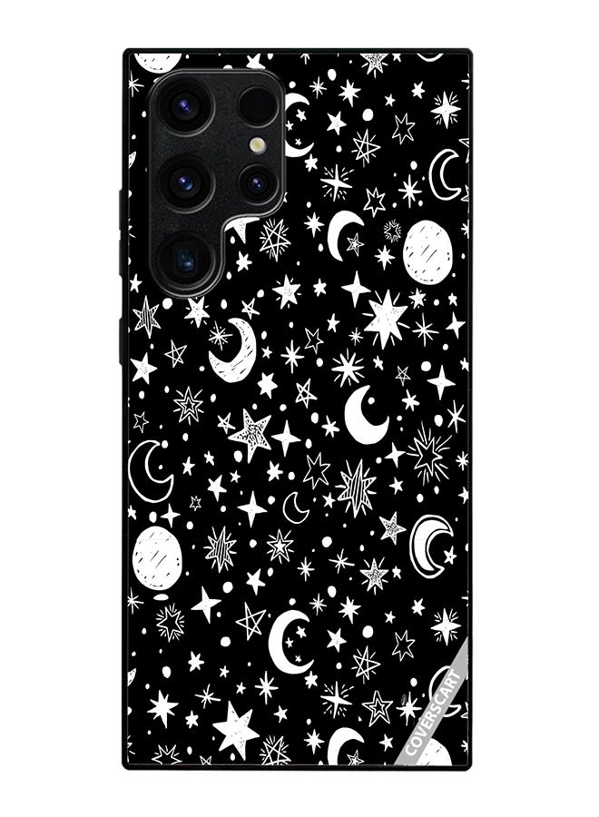 Protective Case Cover For Samsung Galaxy S25 Ultra Star And Moon Design Multicolour