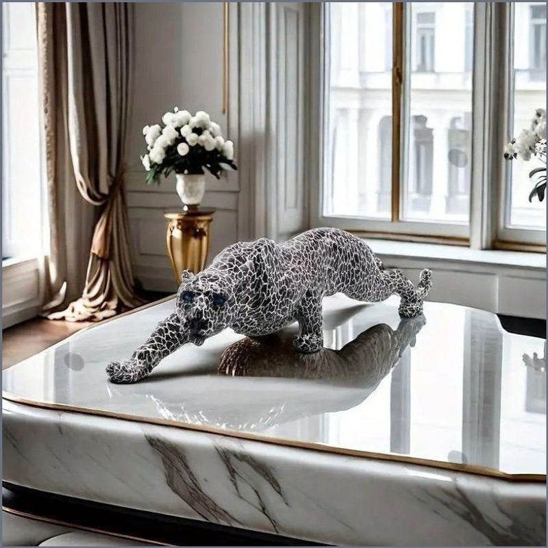 Decorative Resin Figurine Black and White Pattern, 42cm Length, 11cm Height - Image 2