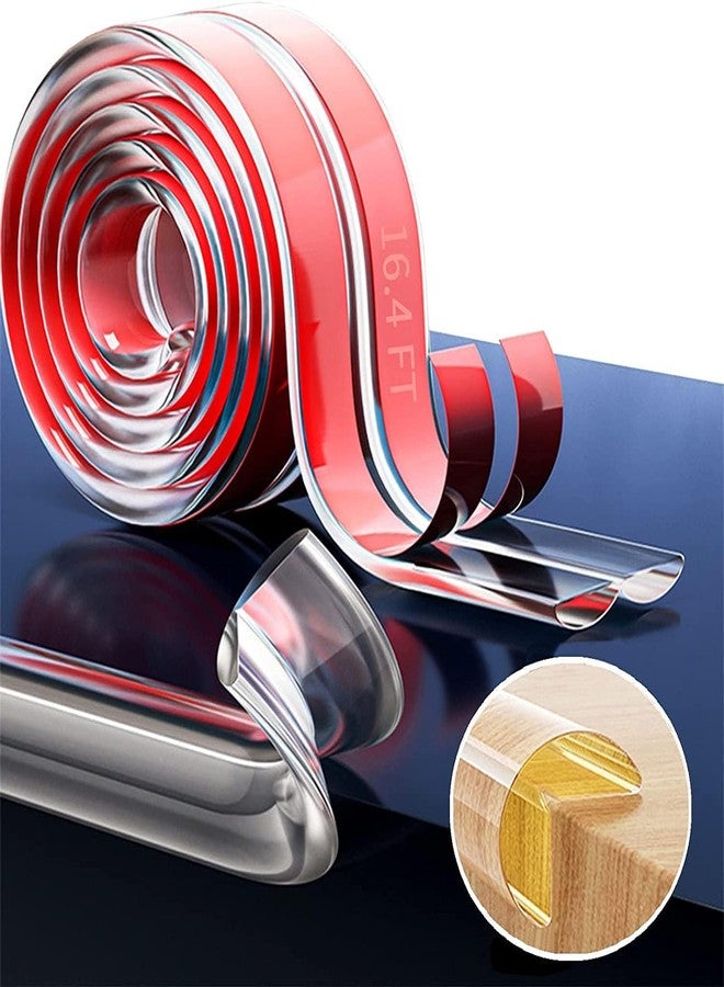 MASTANO Soft Silicone Edge Protector Strip, Baby Proofing, Pre-Tape Adhesive Corner Protectors for Furniture Bumper Against Sharp Corners, for Kitchens, Offices and More, Transparent (10 mm 4 Meter) - Image 3