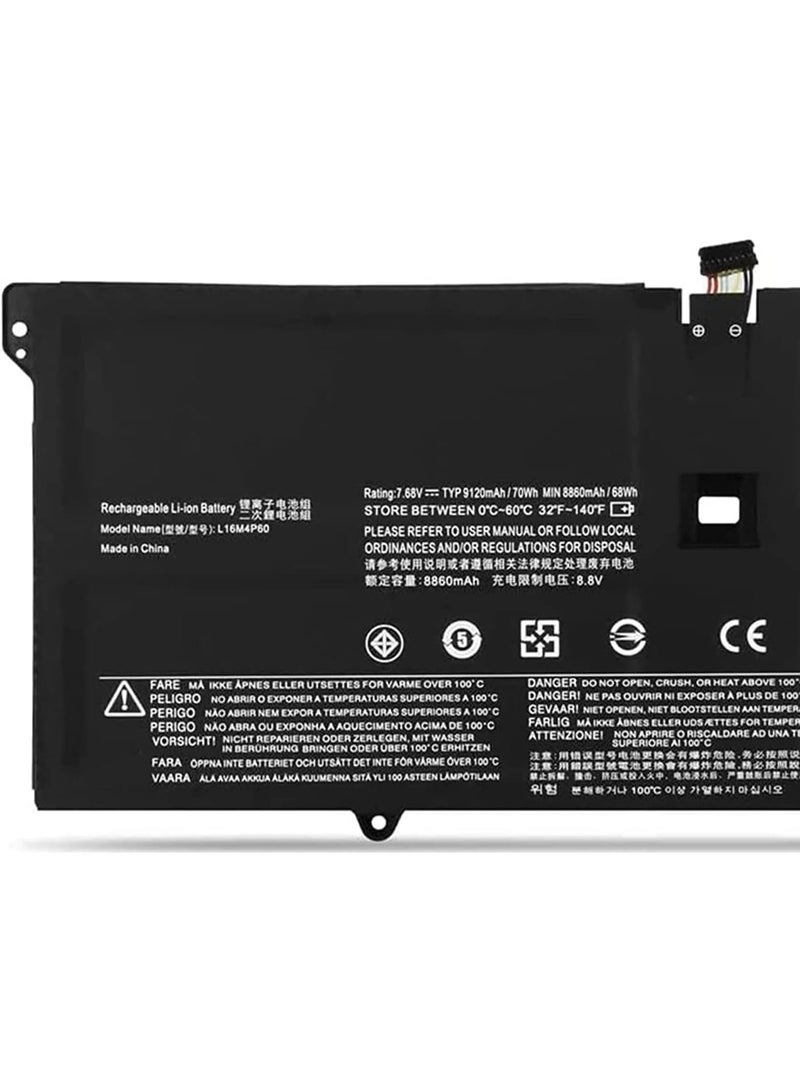 Terabyte REPLACEMENT 7.68V 70Wh/9120mAh/4-Cell L16M4P60 5B10N01565 Laptop Battery Compatible for Lenovo Yoga 920 920-13IKB 920-13IKB-80Y7 Flex Pro-13IKB Yoga 6 Pro 13IKB Series - Image 2