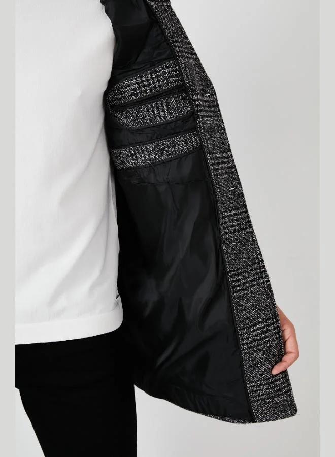 Buratti  Buratti Slim Fit Single Vent Button-Down Mono Collar Cashmere Coat Men's COAT 5840098 for Men | Best Price UAE