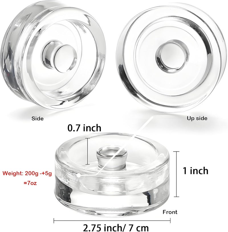 SusuBee 4 Pack 2.7” Fermentation Weight Compatible for Mason Jar Wide Mouth, 200g Glass Fermenting Weights for Canning Jars Supplies - Image 2