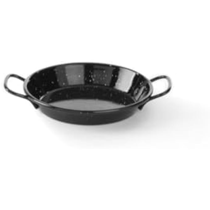 Paellera Esmaltada Sartn Para Paella Cocinar Y Servir Apto Para Varias Fuentes De Calor Excepto Cocina De Induccin Apta Para El Lavavajillas Dimetro 150XH27 Mm Chapa Acero Esmaltado