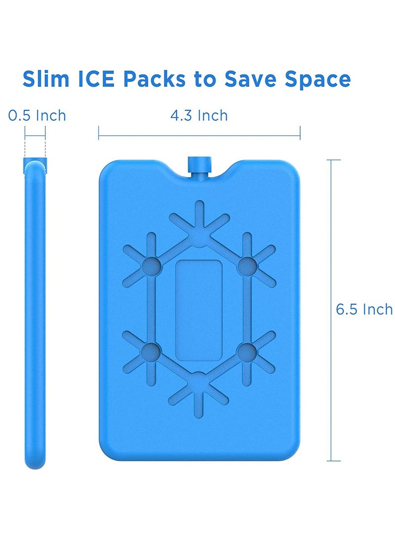 كاست ويف Ice Packs for Lunch Box - Reusable Ultra-Thin Freezer Packs - Long-Lasting Cool Packs for Coolers, Keep Food Fresh and Cold in Lunch Boxes and breastmilk Bags - Image 2