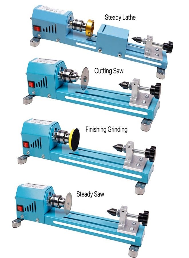 BACHIN - Mini wood lathe multi-purpose lathe with milling accessories for wood - Image 3