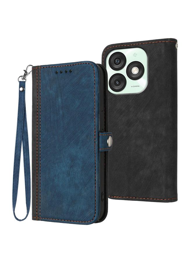 erorex Case For Itel A50 Side Buckle Double Fold Hand Strap Leather Phone Case - Image 1