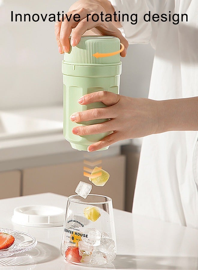 Rotating Ice Grid Ice Block Film Tool, Ice Box Ice Maker Ice Block Crafts, 10 Grid Ice Box Deicing Cup Body with Lid, Easy to Remove Without Dirty Hands  - Image 1