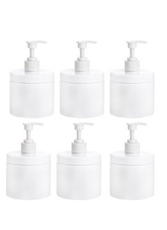 Generic Plastic Lotion Dispenser Empty Bottles with Pump Refillable Liquid Container for Dispensing Lotions Shampoo Massage Oil Dish Soap Bathroom Kitchen Sink 6 Pack  - Image 1