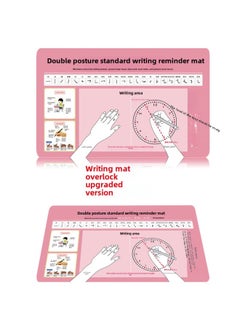 Students' Posture Special Writing Pad For Children Standard Double Posture Writing Pad Correctly Hold Pen Desk Pad Logo Customization-Color:400*600*3mm-Pattern:Writing Pad (water Pink)