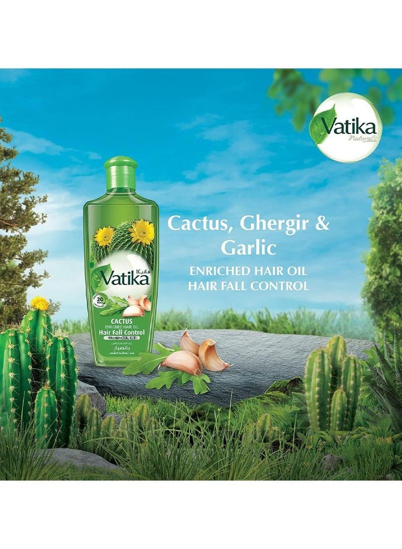 VATIKA Cactus Enriched Hair Oil Hair Fall Control  300 ml - Image 3