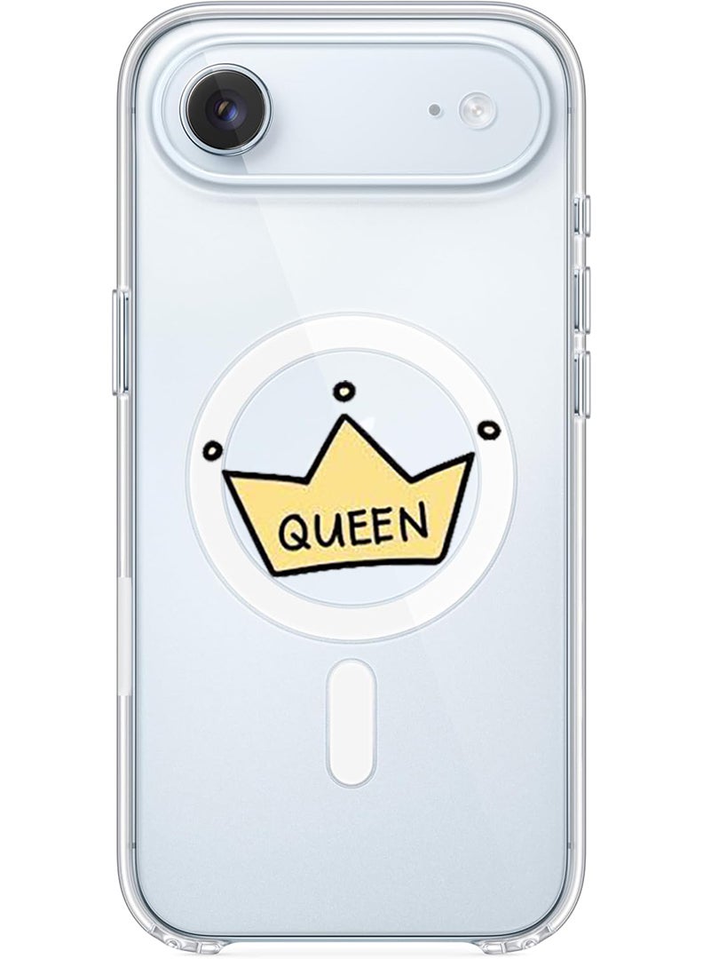 Theodor Magnetic Case for Apple iPhone 17 Air Compatible with MagSafe Wireless Charging, Shockproof Phone Bumper Cover - Queen crown - Image 1