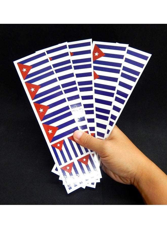 PremiumTT temporary tattoos - 40 Removable Stickers: Cuba Flag: Cuban Party Favors Decals - Image 1