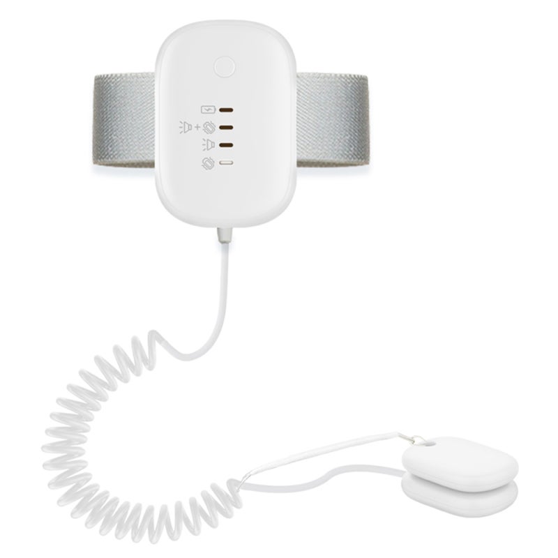 Bedwetting Alarm: White Magnetic Suction Type, Reliable Smart Chip & High Sensitivity Probe - Multiple Vibration Sound Modes, Rechargeable Lithium Battery for Toddler Potty Training, Deep Sleepers, No - Image 1