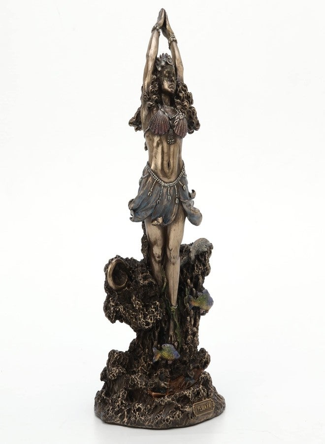 Veronese Design 10.25" Yemaya Orishia of The Ocean Resin Statue Bronze Finish - Image 2