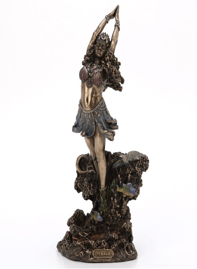 Veronese Design 10.25" Yemaya Orishia of The Ocean Resin Statue Bronze Finish - Image 1